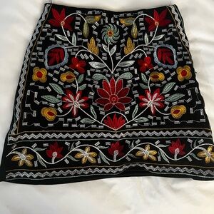 Embroidered Mini Skirt